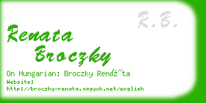 renata broczky business card